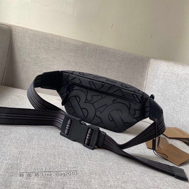 Burberry專櫃新款腰包 巴寶莉品牌徽標與標誌性條紋腰包挎包胸包  db1212